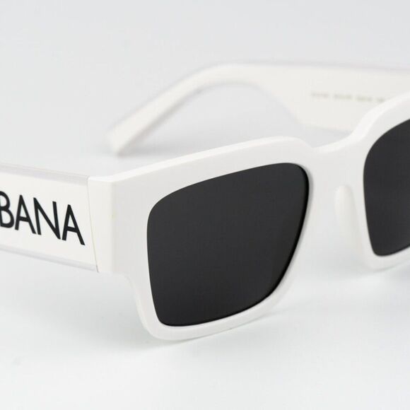 SALE! NEW D&G DG6184 331287 White Dark Grey Square Unisex Sunglasses main image 14
